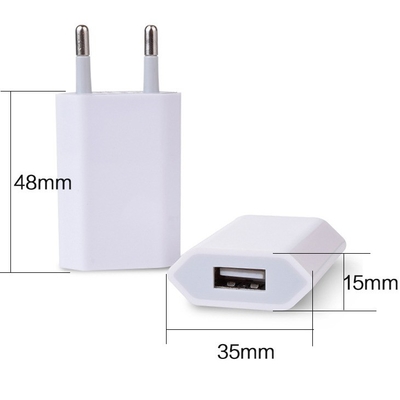 Chargeur mural USB prise de courant continu Sortie type Noir Blanc 5V 1A Pour iPhone Samsung Android LG