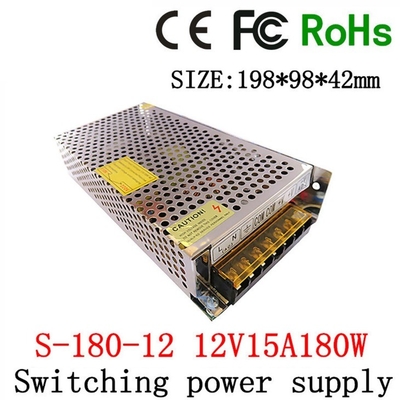 Énergie à sortie unique 12V 15A 180W DC pour l'alimentation par commutation à 50/60Hz