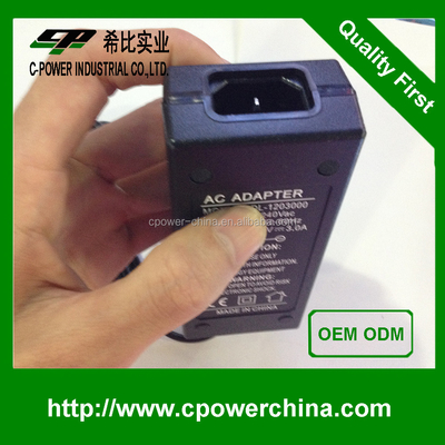 Noir AC100-240V à courant continu 12V/24V 2A -10A Adaptateur d'alimentation