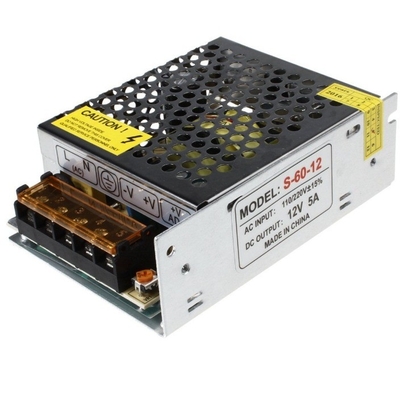 Protection contre la surtension 110V/AC 220V DC 12V 5A Commutation du pilote d'alimentation LED de 60W pour bande LED