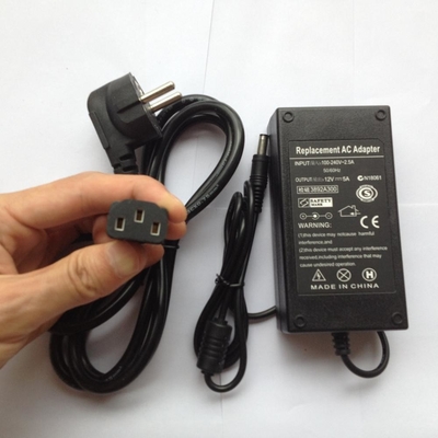 Adaptateur d'alimentation en courant continu à courant alternatif de bureau certifié CE avec tension d'entrée AC 100-240V 50/60HZ