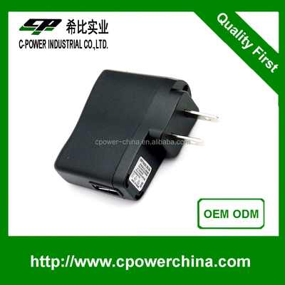 Type USB universel certifié CE 5V 300mA 5V 2A 5V 2.5A 5V 1A Adaptateur USB noir