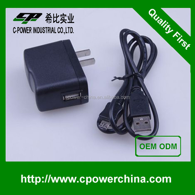 Type USB universel certifié CE 5V 300mA 5V 2A 5V 2.5A 5V 1A Adaptateur USB noir
