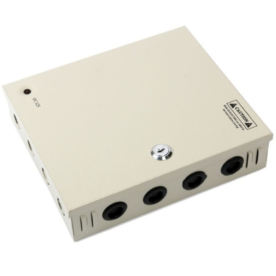 Boîte d'alimentation compacte 12v 10a 9 canaux pour caméra de vidéosurveillance fréquence de sortie 50/60Hz