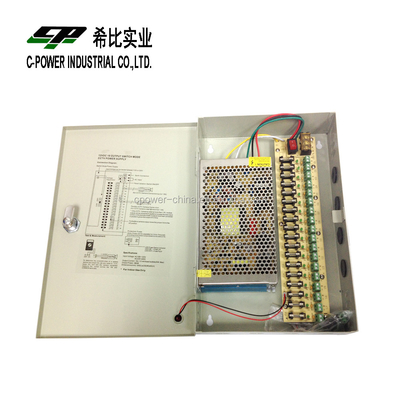 12V sortie CCTV alimentation 120W 18CH pour la protection contre la surtension et la caméra CCTV