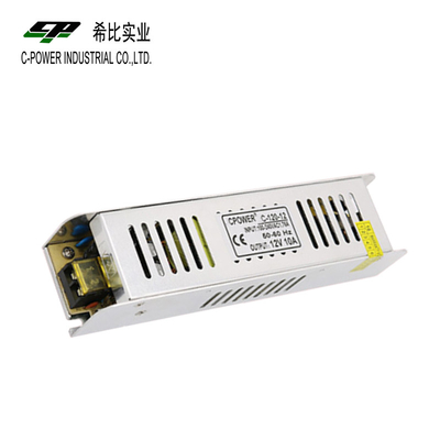12V 10A alimentation en courant alternatif pour caméra de vidéosurveillance ou éclairage LED 88% d'efficacité