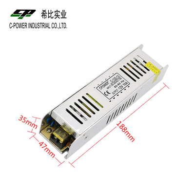 12V 10A alimentation en courant alternatif pour caméra de vidéosurveillance ou éclairage LED 88% d'efficacité