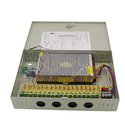 C-Power 2KG Fuseau PTC 18CH Caméra de sécurité Boîte d'alimentation DC 12V 20A pour le DVR CCTV