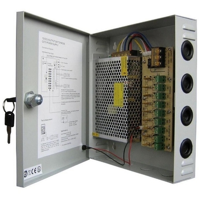 Sécurisez votre propriété avec une caméra de sécurité CCTV 9CH Box d'alimentation DC 12V 15A 180w