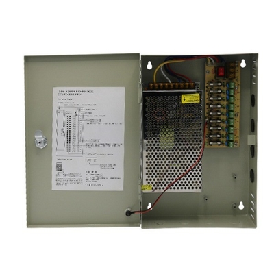 Sortie unique gris 9 ports 20A 12V DC Commutation de l'alimentation électrique Boîte de distribution C-Power