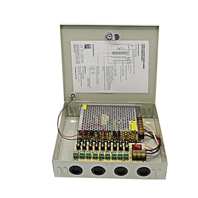 Voltage d'entrée polyvalent 9 canaux CCTV alimentation 12VDC 120W 10A pour votre entreprise