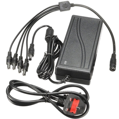 Connexion de bureau 12V 5A Adaptateur électrique à sortie multiple avec 4 ports Pigtail certifié CE