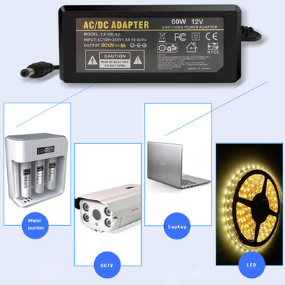 Meilleur choix 60W alimentation en courant continu alternatif avec 220V Voltage d'entrée 12V 3A/4A 24V 2A/3A 12V 5A