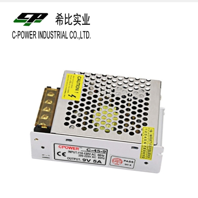 9V 5A alimentation de commutation pour les protections LED court-circuit surtension surcharge surtension