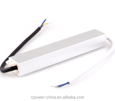 Adaptateur de transformateur de conduite d'alimentation LED de 20 W pour bande LED IP67 étanche à l'eau 12V 24V