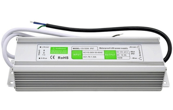 DC12V 24V 150W IP67 Voltage constant LED Driver alimentation avec conception étanche