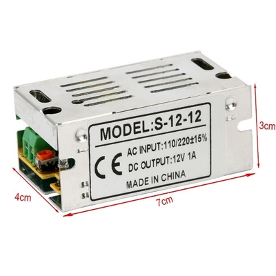 12V 1A 12W alimentation pour CCTV LED sortie fréquence 50/60Hz électronique LED CCEV