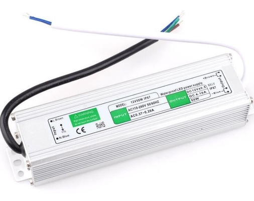 Transformateur étanche 50w alimentation LED pilote DC12V sortie unique pour l'extérieur