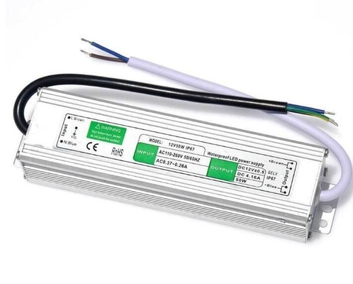 Transformateur étanche 50w alimentation LED pilote DC12V sortie unique pour l'extérieur