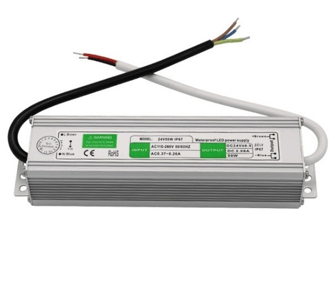 Transformateur étanche 50w alimentation LED pilote DC12V sortie unique pour l'extérieur