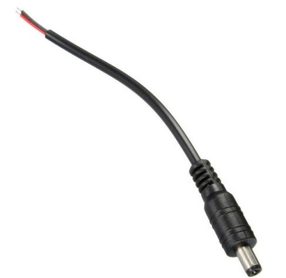 5.5 * 2.1 mm Connecteur de prise de courant en courant continu mâle Dépouillé de l'extrémité féminine du câble de câble de télévision 12V