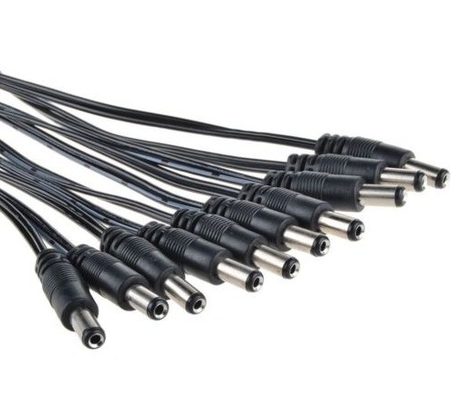 12V DC Power Pigtail mâle 5.5 * 2.1mm câble fil de prise pour caméra de vidéosurveillance en noir
