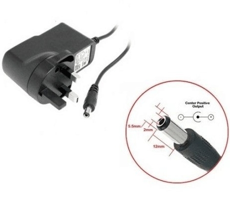 Type de sortie en courant continu Adaptateur en plastique noir 12V 6W 12W 1A 0.5A 12 Volt 0.5 Amp