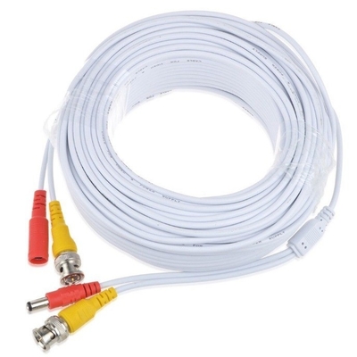 DVR CCTV surveillance fil blanc câble électrique vidéo BNC avec connecteur coaxial BNC mâle