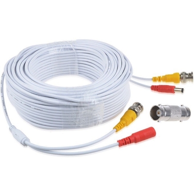 DVR CCTV surveillance fil blanc câble électrique vidéo BNC avec connecteur coaxial BNC mâle