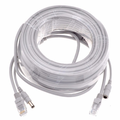 Vêtement en PVC 5/10/15/20/30M gris CAT5/CAT-5e Ethernet RJ45 CC