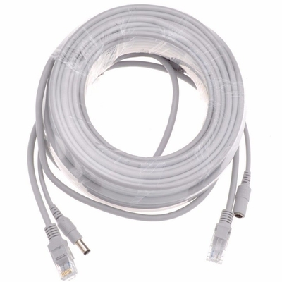 Vêtement en PVC 5/10/15/20/30M gris CAT5/CAT-5e Ethernet RJ45 CC