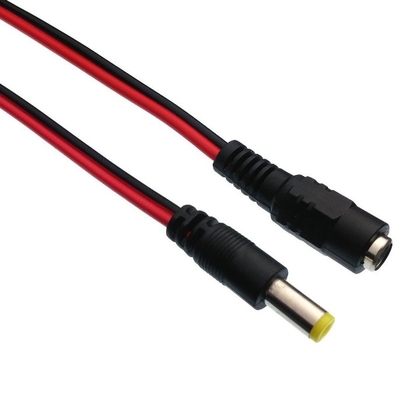 Cable d'alimentation en courant continu féminin certifié CE ROHS Cable d'extension pour système de caméra de sécurité CCTV
