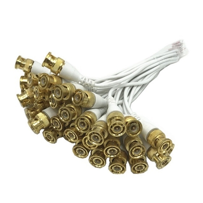 C-Power Metal Connecteur BNC Blanc câble d'extension pour CCTV type de bout mâle dépouillé