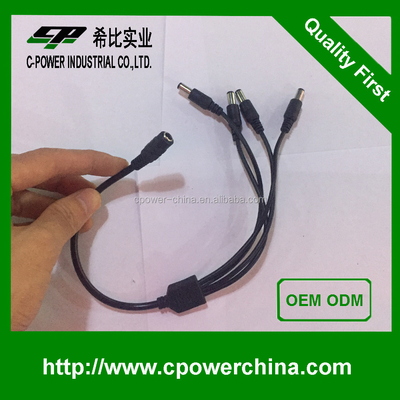 Énergie 5.5*2.1 Connecteur CC avec câble à fil ouvert et jaquette en PVC multi-noyau