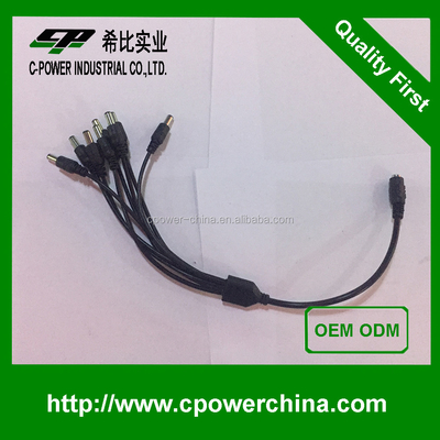 Énergie 5.5*2.1 Connecteur CC avec câble à fil ouvert et jaquette en PVC multi-noyau