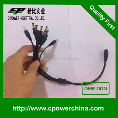 Énergie 5.5*2.1 Connecteur CC avec câble à fil ouvert et jaquette en PVC multi-noyau