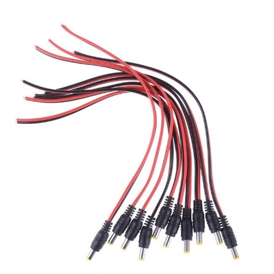 DC 5,5*2,5 mm 5525 30 cm Jack d'alimentation mâle prise de courant câble de fil de cuivre avec IEC type d'extrémité femelle