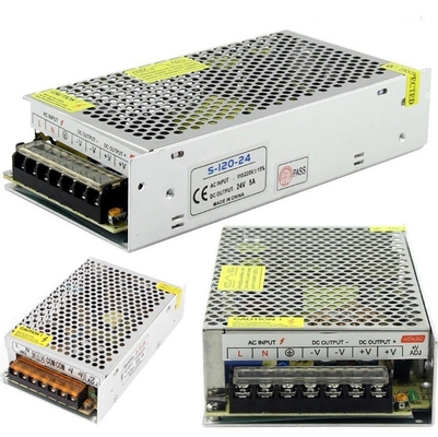 220V Voltage d'entrée Sortie unique 24V 5A 24 Volt alimentation en courant alternatif pour commutation exceptionnelle