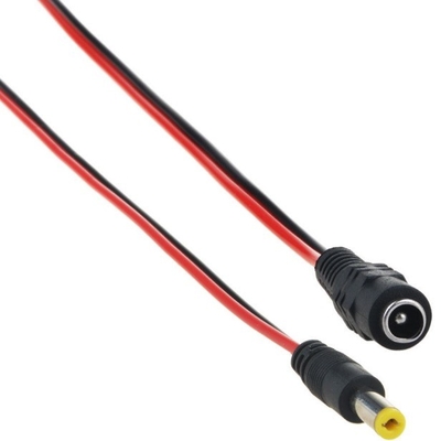 DC 5,5*2,5 mm 5525 30 cm Jack d'alimentation mâle prise de courant câble de fil de cuivre avec IEC type d'extrémité femelle
