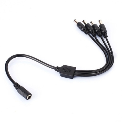 Convertisseur de séparateur d'alimentation de cuivre 1 féminin à 4 mâles pour caméra de vidéosurveillance DVR 12V