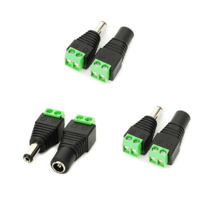 12V prise de courant en continu prise de courant en noir connecteur f adaptateur d'alimentation 5,5 mm x 2,1 mm Certificat CE