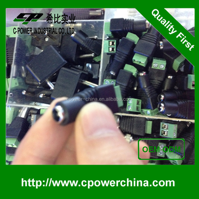 12V prise de courant en continu prise de courant en noir connecteur f adaptateur d'alimentation 5,5 mm x 2,1 mm Certificat CE