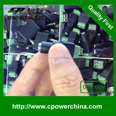 12V prise de courant en continu prise de courant en noir connecteur f adaptateur d'alimentation 5,5 mm x 2,1 mm Certificat CE