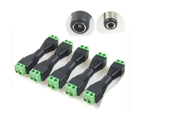 DC 5,5 x 2,1 mm Jack de puissance mâle Adaptateur de câble connecteur de prise pour CCTV / LED Sexe Femme