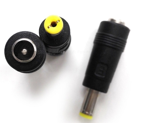 Adaptateur noir pour prise électrique en courant continu 5.5x1.7mm homme à 5.5x2.1mm connecteur jack féminin