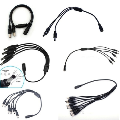 5.5x2.1mm/5.5x2.5mm Connecteur câble séparateur de courant continu pour CCTV basse tension moyenne