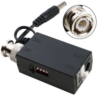 Électrique DC12V 1CH Transmetteur vidéo UTP actif Balun BNC Balun Transformateurs pour système DVR de caméra de vidéosurveillance