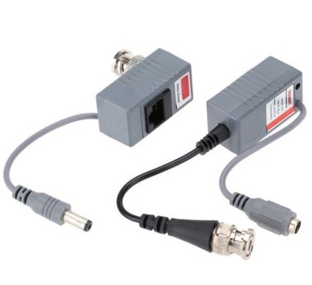 Transmetteur à connecteur passif pour caméra CCTV Coax BNC Video Balun HD et Power Black