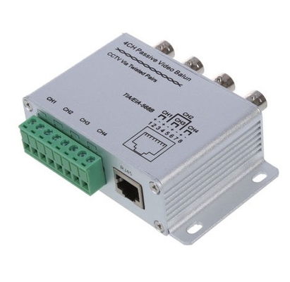 Transmission vidéo 4CH CAT5 HD UTP passif Vidéo Balun BNC Transcepteur féminin RJ45 pour le système de vidéosurveillance