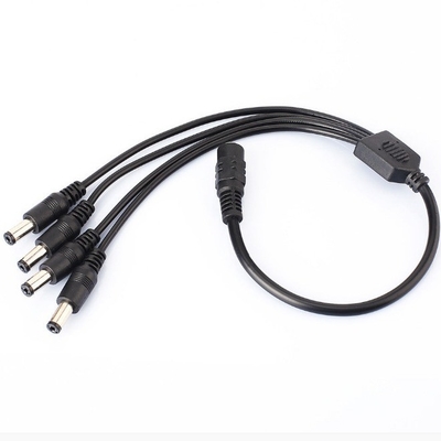 Adaptateur d'alimentation certifié CE 4 voies câble séparateur d'alimentation en courant continu pour caméra de sécurité CCTV